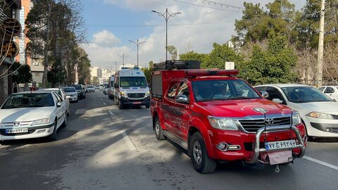 گزارش تصویری|حرکت نمادین خودروهای امدادرسان در فارس