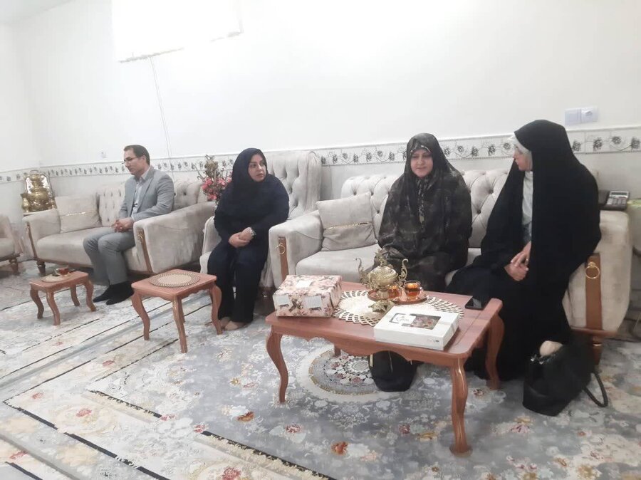 شهریار | دیدار و تکریم از همسر علی مرادی اولین شهید مدافع حرم شهریار دارای فرزند معلول