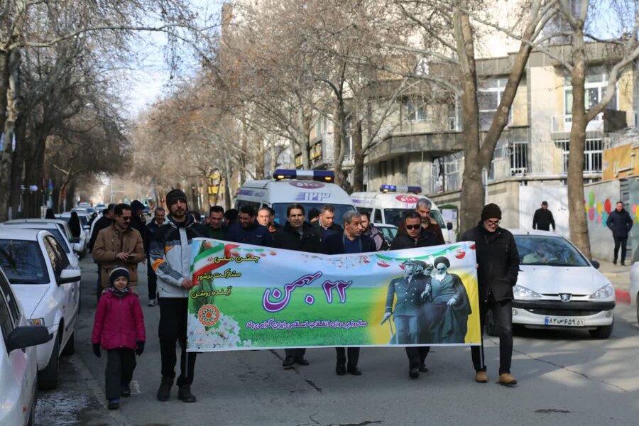 فجر چهل و ششم | حضور مدیرکل و کارکنان بهزیستی کردستان در راهپیمایی یوم الله ۲۲بهمن
