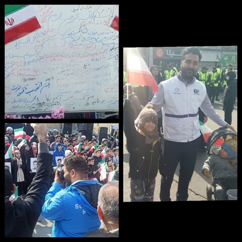حضور پرسنل شهرستان فردیس و همکاران اورژانس اجتماعی در راهپیمایی یوم الله ۲۲ بهمن
