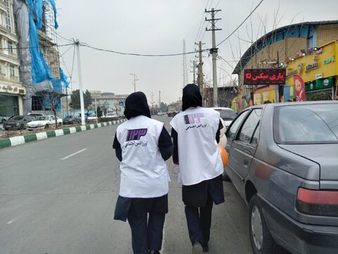 ساوجبلاغ | اجرای پیاده روی نمادین پرسنل اورژانس اجتماعی در سطح شهر هشتگرد