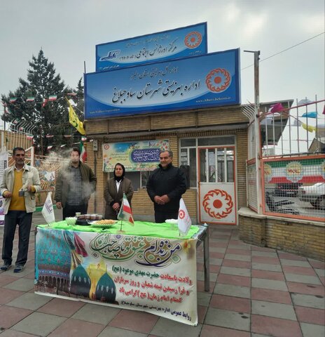 برپایی ایستگاه صلواتی به مناسبت ولادت حضرت ولی عصر(عج) صاحب الزمان