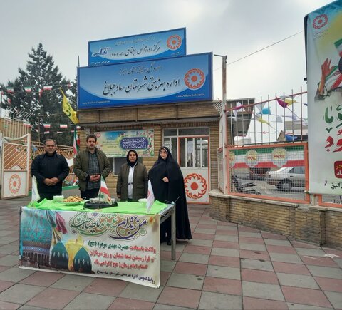 برپایی ایستگاه صلواتی به مناسبت ولادت حضرت ولی عصر(عج) صاحب الزمان