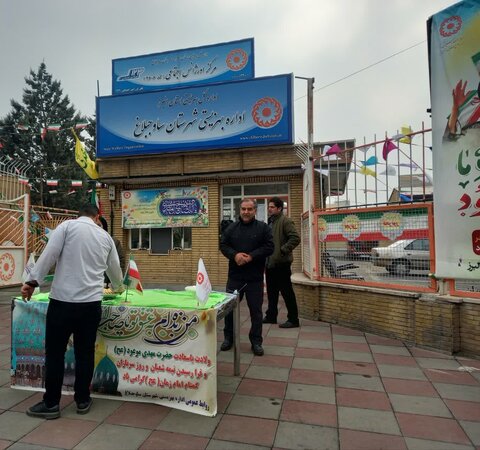 برپایی ایستگاه صلواتی به مناسبت ولادت حضرت ولی عصر(عج) صاحب الزمان