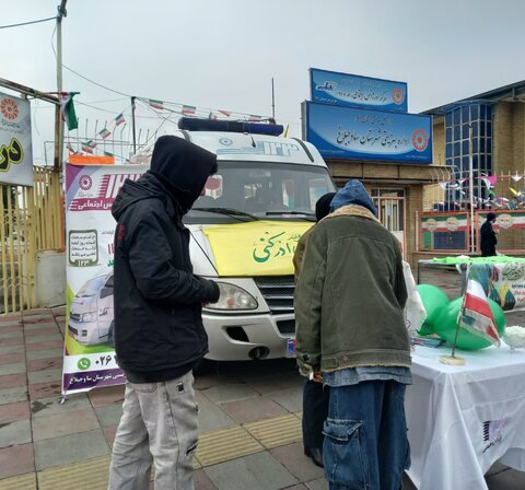 ساوجبلاغ | همزمان با ولادت حضرت صاحب الزمان استقرار و برپایی میز خدمت اورژانس اجتماعی شهرستان ساوجبلاغ