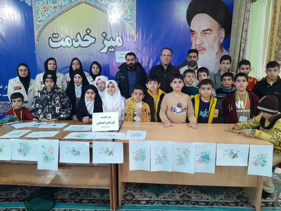 برگزاری مسابقه نقاشی برای کودکان توسط اداره بهزیستی شهرستان میاندوآب