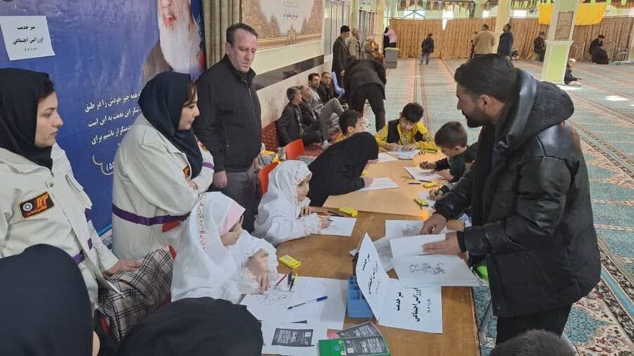 برگزاری مسابقه نقاشی برای کودکان توسط اداره بهزیستی شهرستان میاندوآب