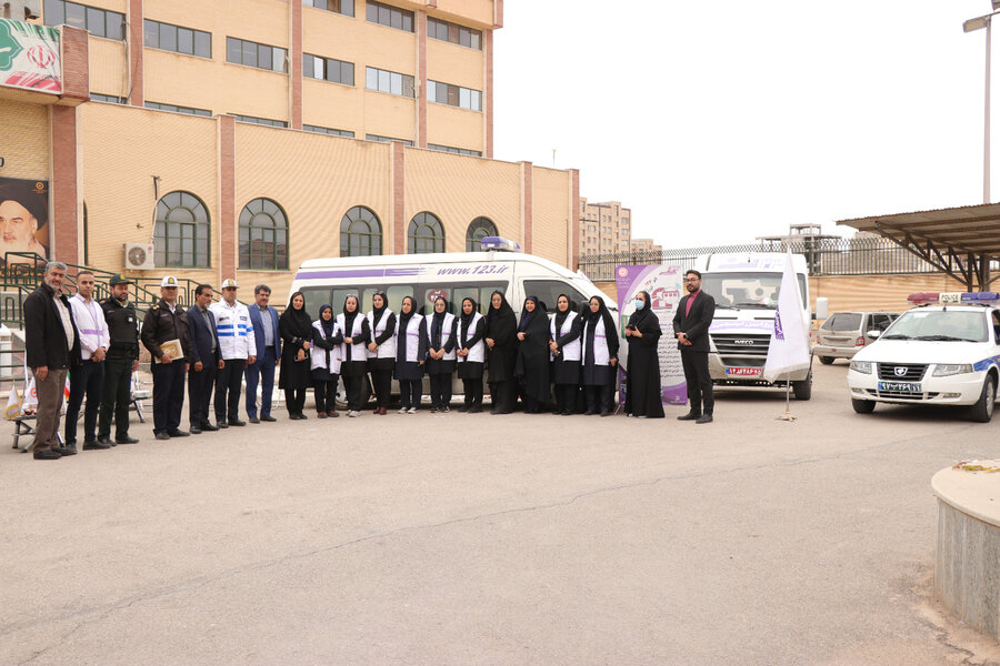 مانور عملیاتی مشترک خودروهای  امدادی  در کرمان برگزارشد