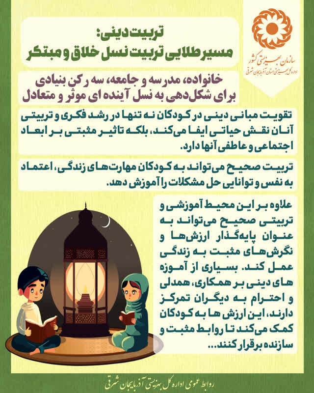 اینفوگرافی|تربیت دینی : مسیر طلایی تربیت نسل خلاق و مبتکر