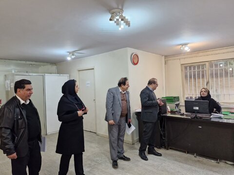 بازدید سرزده رئیس اداره سیاسی امنیتی اجتماعی فرمانداری کرج از حوزه توانبخشی و واحد پذیرش بهزیستی شهرستان کرج