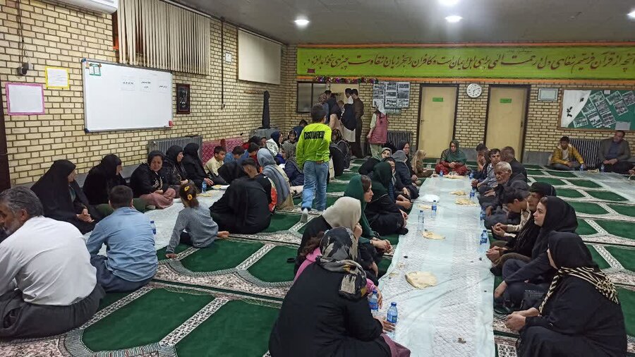 ماه ضیافت الهی و برپایی سفره ی مهربانی در بهزیستی کامیاران