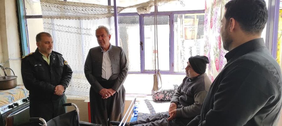 دیدار نوروزی فرماندار بانه از مددجویان بهزیستی