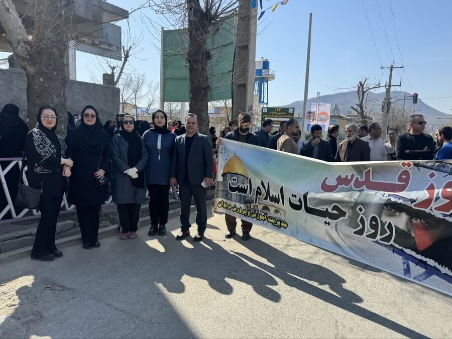 حضور روسا و کارکنان ادارات بهزیستی سراسر استان کردستان در راهپیمایی باشکوه روز جهانی قدس