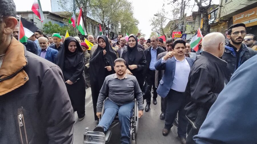 حضور سرپرست بهزیستی استان گلستان در راهپیمایی روز جهانی قدس