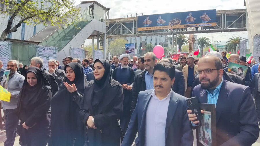 حضور سرپرست بهزیستی استان گلستان در راهپیمایی روز جهانی قدس