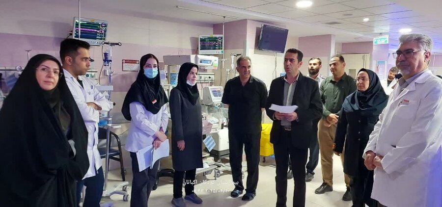 بازدید معاون دادستان و مسئولین اورژانس اجتماعی از بیمارستان تخصصی کودکان اکباتان