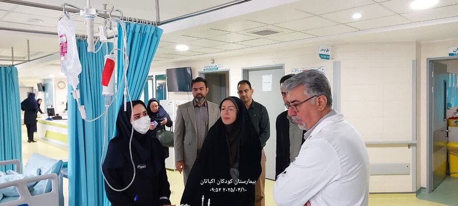 بازدید معاون دادستان و مسئولین اورژانس اجتماعی از بیمارستان تخصصی کودکان اکباتان