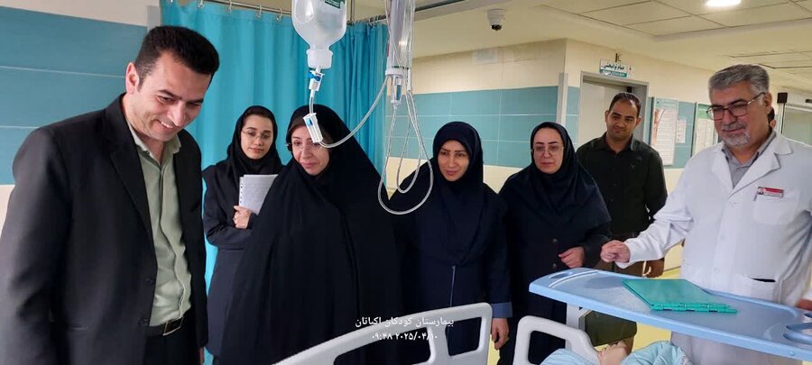 بازدید معاون دادستان و مسئولین اورژانس اجتماعی از بیمارستان تخصصی کودکان اکباتان