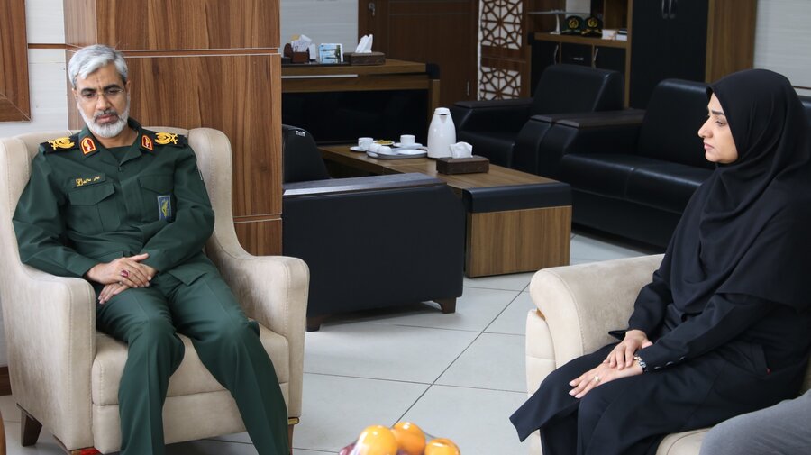نشست مدیرکل بهزیستی هرمزگان با فرمانده سپاه امام سجاد(ع)