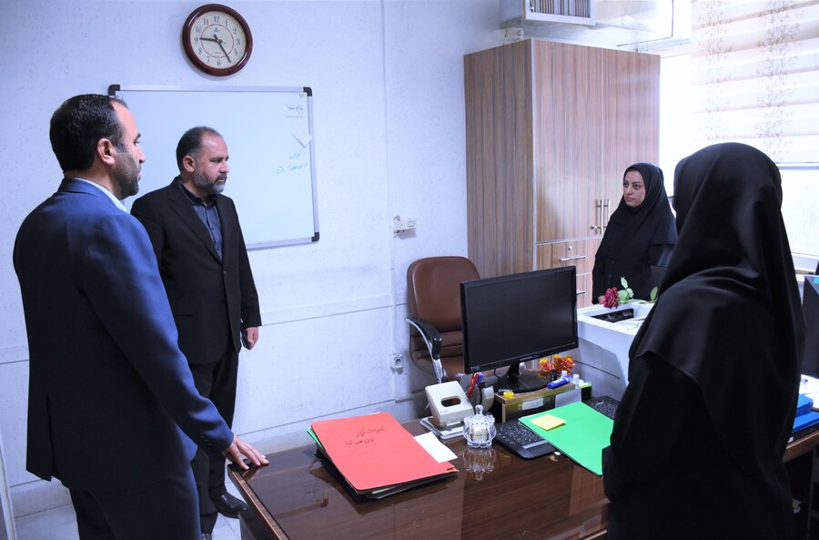 بازدید دکتر خانپور (استانداری) از بهزیستی استان کرمانشاه