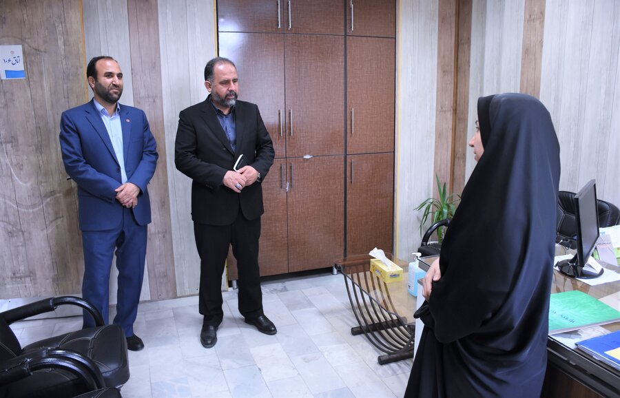 بازدید دکتر خانپور (استانداری) از بهزیستی استان کرمانشاه