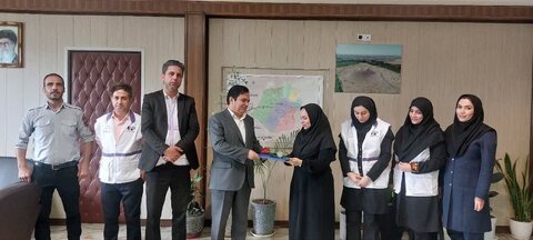 نظرآباد |دیدار رئیس بهزیستی و پرسنل اورژانس اجتماعی با فرماندار شهرستان نظرآباد