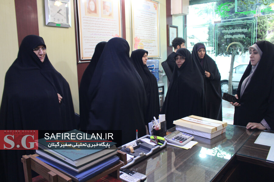 حضور مسئول بسیج جامعه زنان سپاه قدس گیلان در خانه شبانه روزی دخترانه شایگان