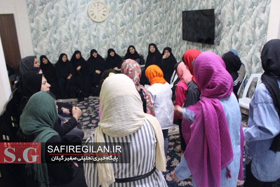 حضور مسئول بسیج جامعه زنان سپاه قدس گیلان در خانه شبانه روزی دخترانه شایگان
