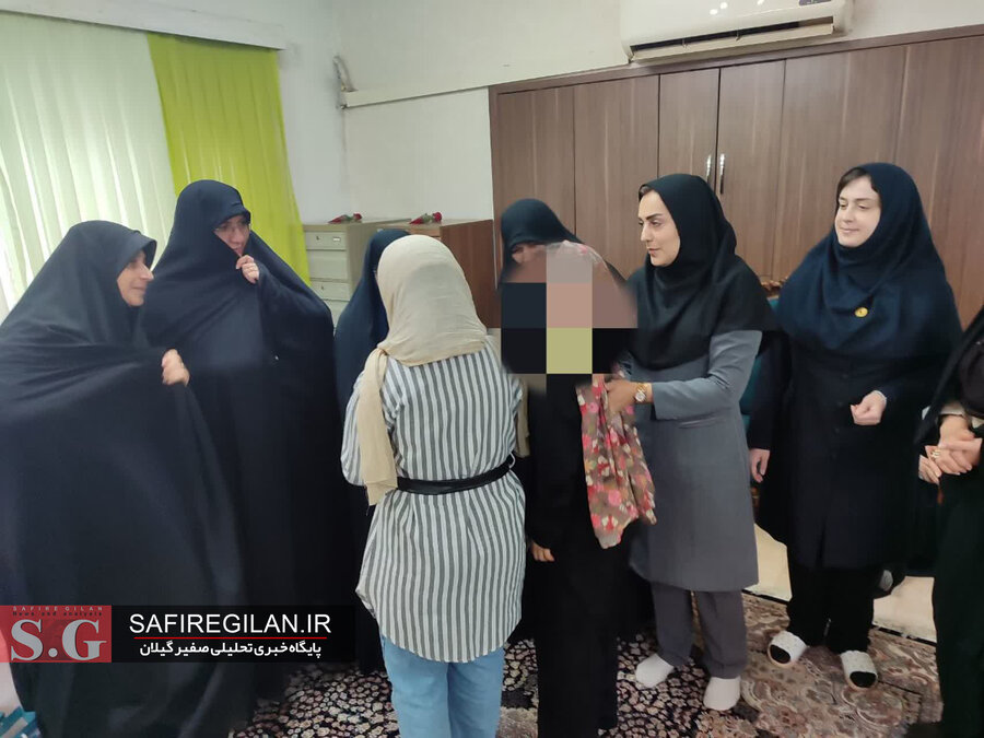 حضور مسئول بسیج جامعه زنان سپاه قدس گیلان در خانه شبانه روزی دخترانه شایگان