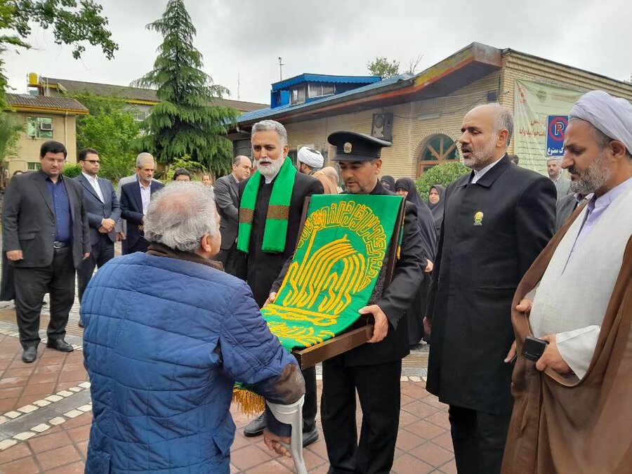 مراسم استقبال از کاروان خادمین آستان قدس رضوی(ع) به‌ مناسبت دهه کرامت در اداره کل بهزیستی گیلان 