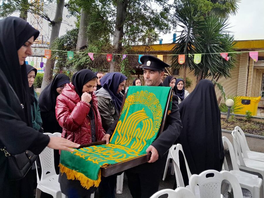 مراسم استقبال از خادمین امام رضا در بهزیستی گیلان