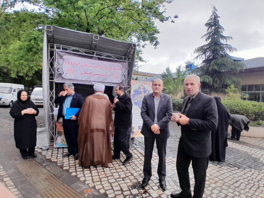 مراسم استقبال از خادمین امام رضا در بهزیستی گیلان