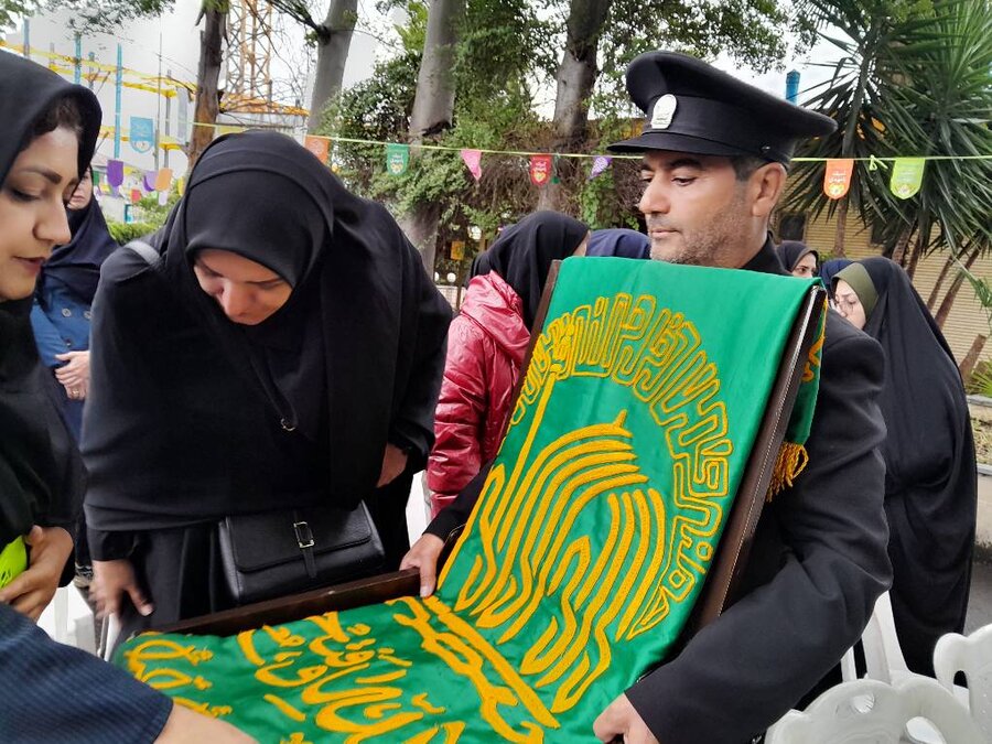 مراسم استقبال از خادمین امام رضا در بهزیستی گیلان