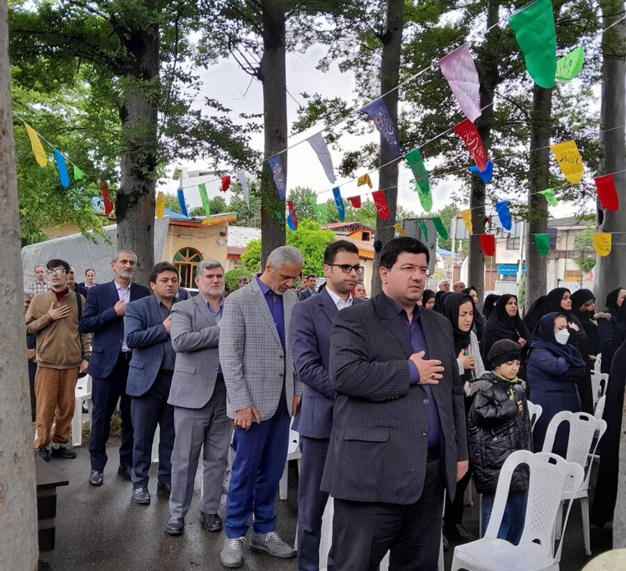 مراسم استقبال از خادمین امام رضا در بهزیستی گیلان