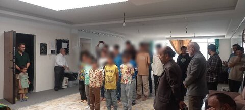 حضور کاروان زیر سایه خورشید و خادمان بارگاه ملکوتی امام رضا در دیدار با فرزندان خانه ولیعصر (عج)