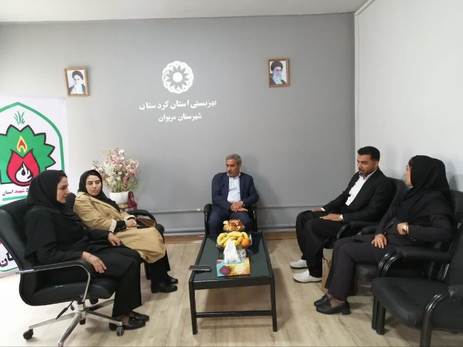 نشست مشترک مدیرکل بهزیستی استان با روسای بهزیستی مریوان، سروآباد و بانه