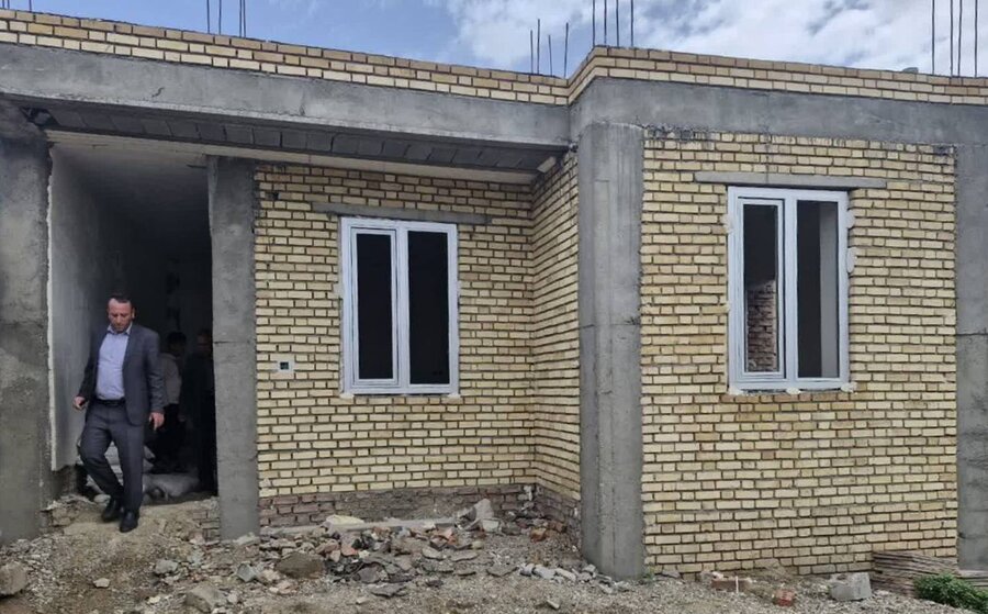 بازدید رئیس بهزیستی میاندوآب از پروژه های  در حال احداث مسکن مددجویان روستایی