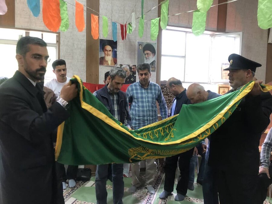 شهرستان تهران | برگزاری مراسم پرچم‌گردانی حرم مطهر رضوی