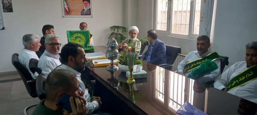 ملارد | پرچم گردانی حرم مطهر امام رضا (ع) در اداره بهزیستی