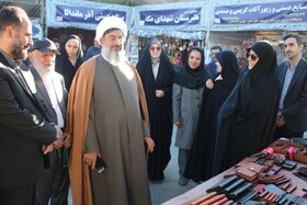 گزارش تصویری | بازدید مدیرکل بهزیستی البرز از غرفه توانخواهان مرکز عرفان در نمایشگاه گل بهاره ساوجبلاغ