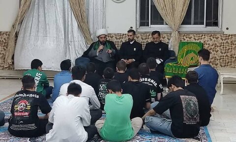 شهرری | آیین پرچم‌گردانی حرم مطهر امام رضا (ع) در مرکز شبه‌خانواده کوثر مشیز برگزار شد