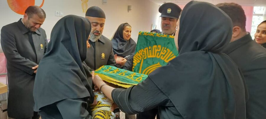 شمیرانات | آئین پرچم گردانی آستان مقدس امام رضا (ع) درشیرخوارگاه حضرت آمنه(س)، مرکز یاس و مرکز شهید قدوسی