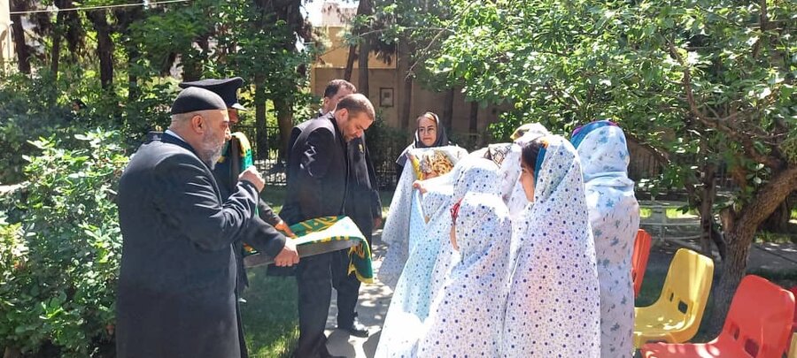 شمیرانات | آئین پرچم گردانی آستان مقدس امام رضا (ع) درشیرخوارگاه حضرت آمنه(س)، مرکز یاس و مرکز شهید قدوسی