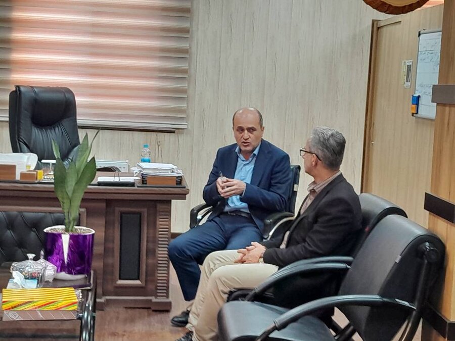 دیدار مدیرعامل انجمن خدمات فرهنگی ، رفاهی نابینایان استان با سرپرست بهزیستی گیلان