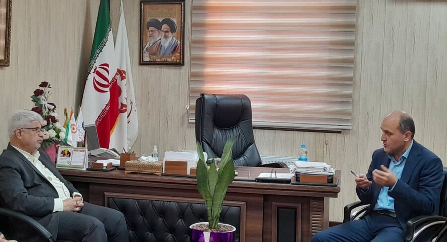 دیدار مدیرعامل انجمن خدمات فرهنگی ، رفاهی نابینایان استان با سرپرست بهزیستی گیلان