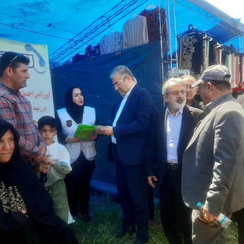 بیله سوار | بازدید نایب رئیس کمیسیون کشاورزی مجلس از غرفه اورژانس اجتماعی بیله‌سوار در سومین جشنواره بین‌المللی کوچ عشایر شاهسون مغان