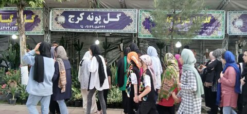 حضور فرزندان خانه درخشان امام رضا (ع) در نمایشگاه گل و گیاه بهاره هشتگرد