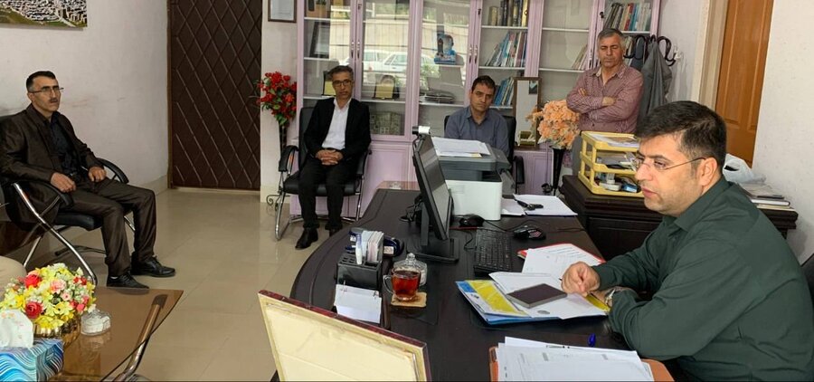 جلسه هماهنگی برنامه های نخستین سالگرد شهادت آیت الله سید ابراهیم رئیسی در بهزیستی مهاباد
