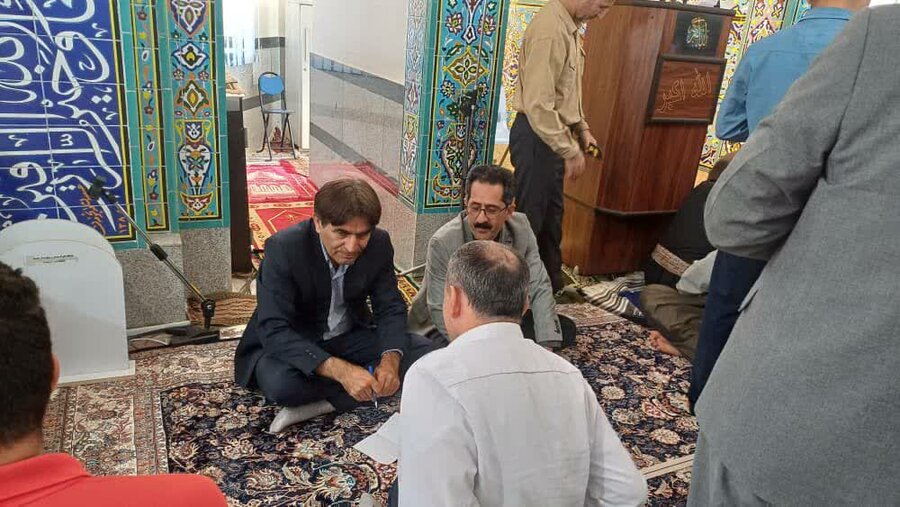 برپایی میز خدمت بهزیستی در مسجد جامع قبا
