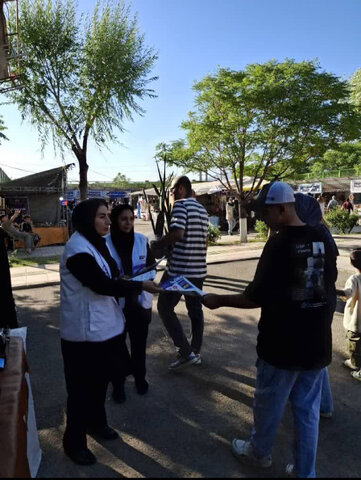 ساوجبلاغ | استقرار تیم سیار اورژانس اجتماعی در نمایشگاه گل و گیاه بهاره هشتگرد